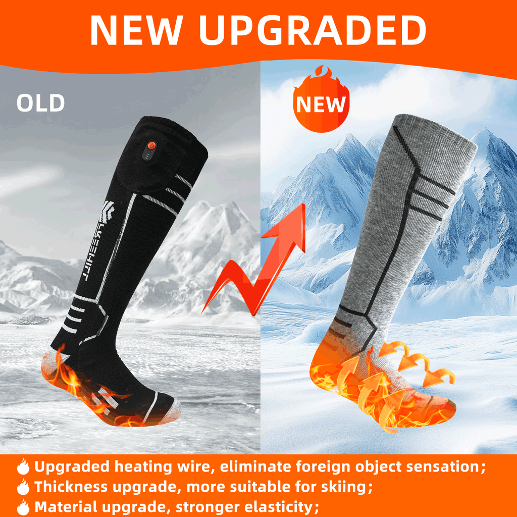 Unisex Merino Wool Blend Heated Socks | Winter Warm Thermal Socks for Hunting, Skiing & Cold Weather