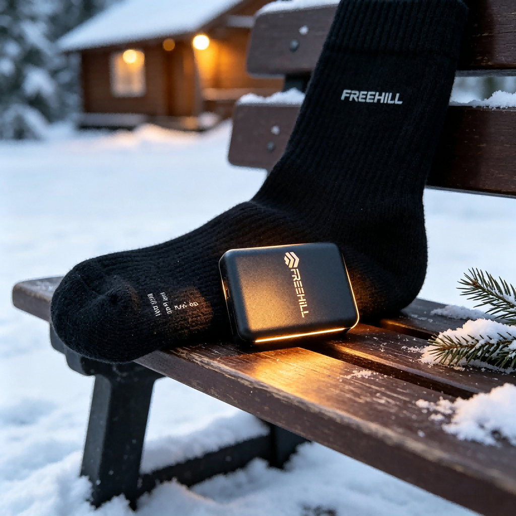 YLD-061 3000mAh 7.4V Battery Pack for FREEHILL Ultimate Wool Heated Socks with DC & Type-C Port